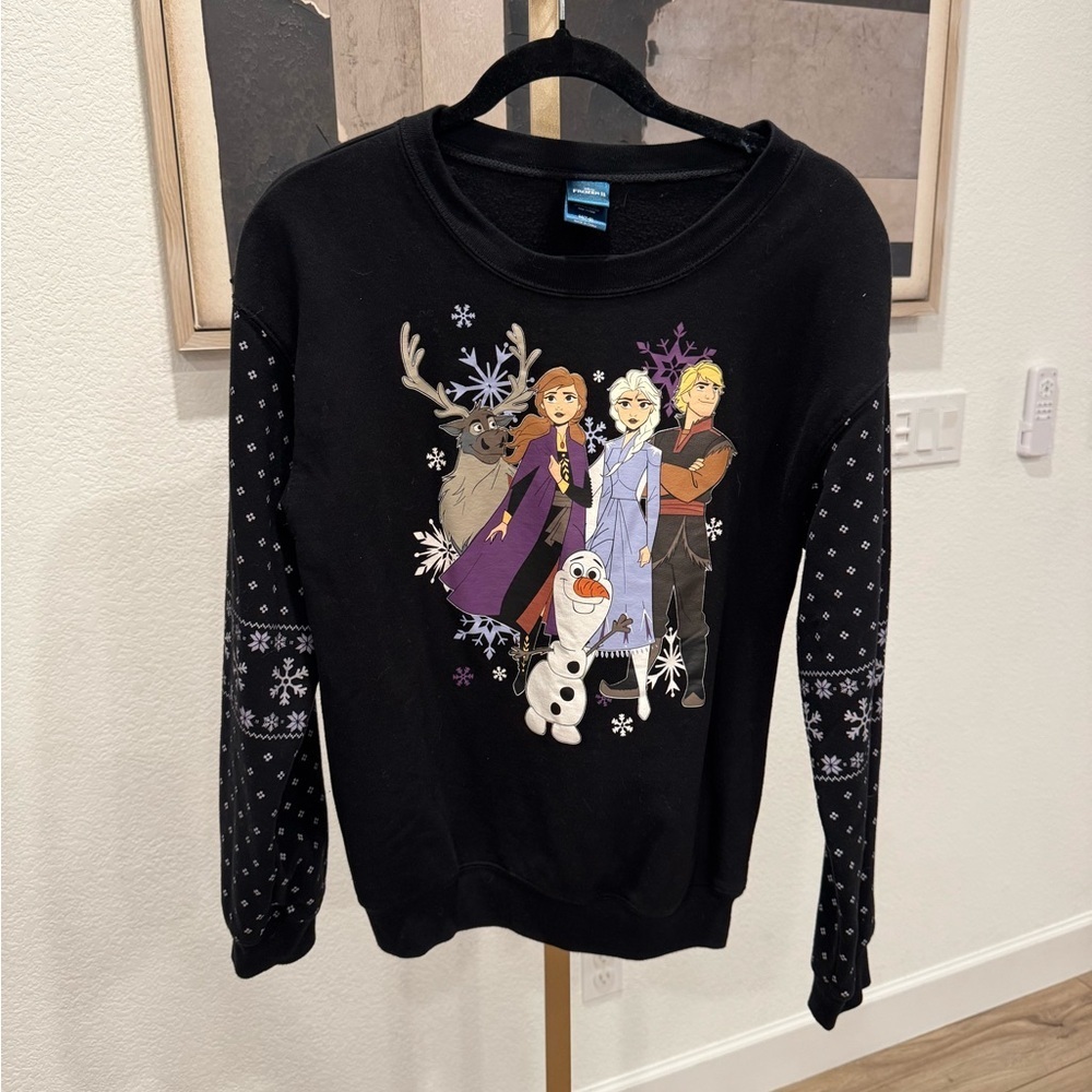 Disney Frozen II Girls Black Sweatshirt size 7-9